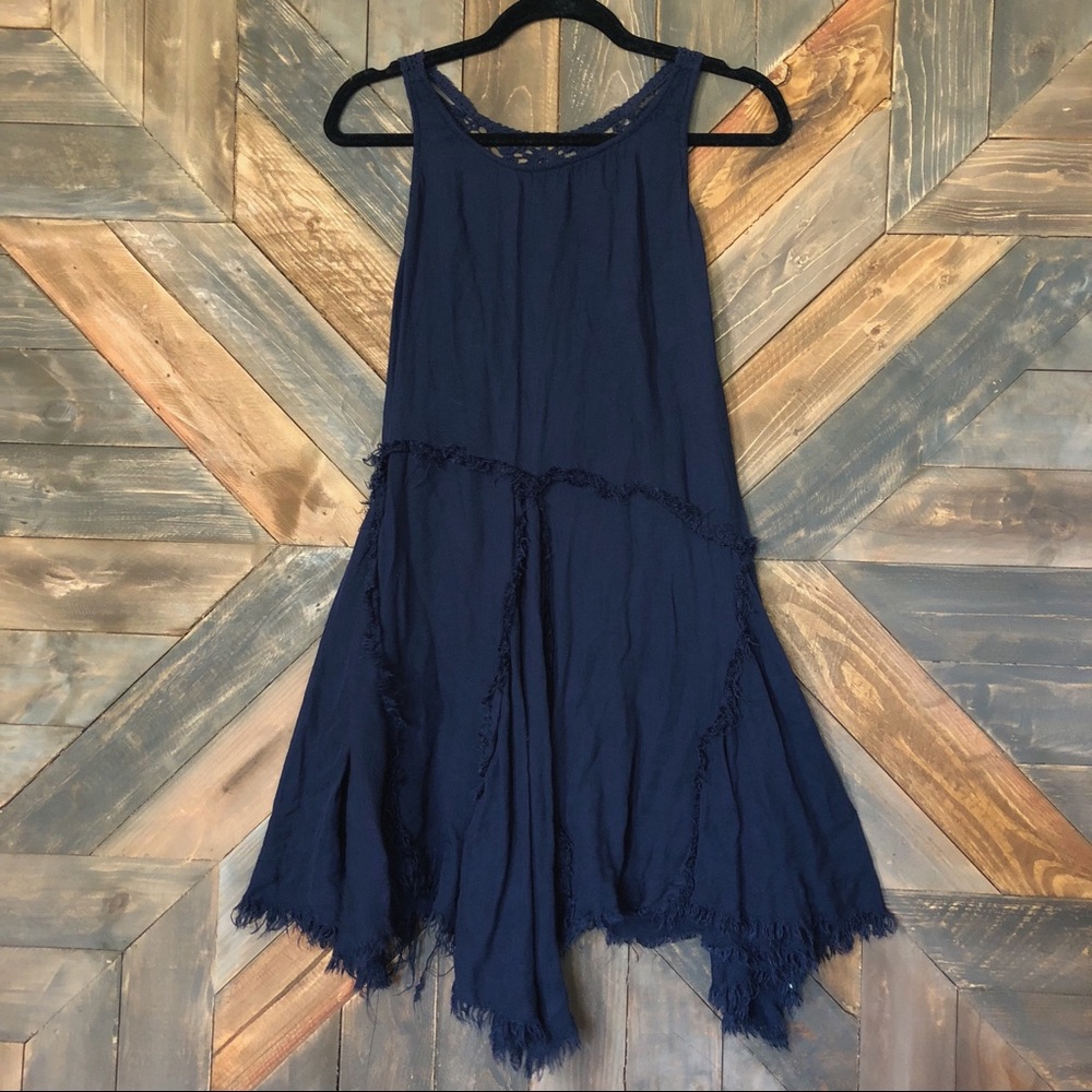 Blue Slip dress crochet - Blu Pepper Size M
